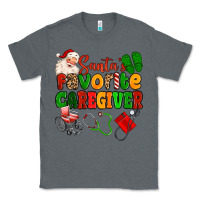Charcoal Heather santas favorite caregiver Classic Tee - MaliasSmallBusiness