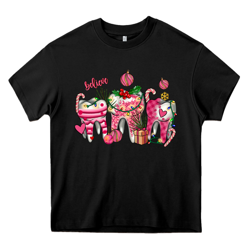 Pink Christmas Teeth Heavy Core Tee by AdoDesignShop | Teevron