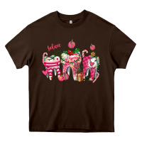 Chocolate Brown pink christmas teeth Heavy Core Tee - AdoDesignShop