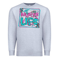 Heather Grey nurse life olivia  (1) Premium Sweatshirt - OliviaCreatesArt