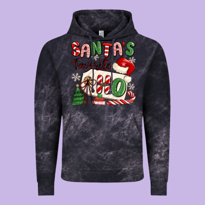 Santa's Favorite Ho Vintage Hoodie Designed By Maliassmallbusiness