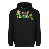 Black Beer and shamrock Heavyweight Hoodie - CowGirlArtShop