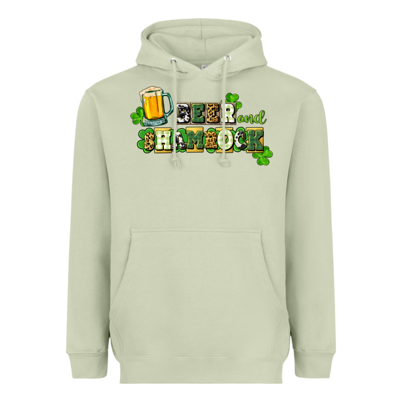 Beer And Shamrock Heavyweight Hoodie by CowGirlArtShop | Teevron