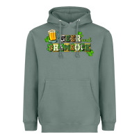 Sage Beer and shamrock Heavyweight Hoodie - CowGirlArtShop