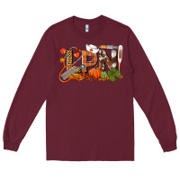 Burgundy Fall LPN Licensed Practical Nurse Long Sleeve Tee - LillyAllenDesigns