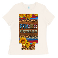 Bone proud veteran 12 oz slim can cooler Ladies Tee - Artiststas