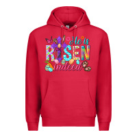 Cardinal He is risen indeed Happy Easter Day Premium Hoodie - HowdyJamesFarm