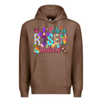 Chestnut He is risen indeed Happy Easter Day Premium Hoodie - HowdyJamesFarm