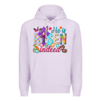Lilac He is risen indeed Happy Easter Day Premium Hoodie - HowdyJamesFarm