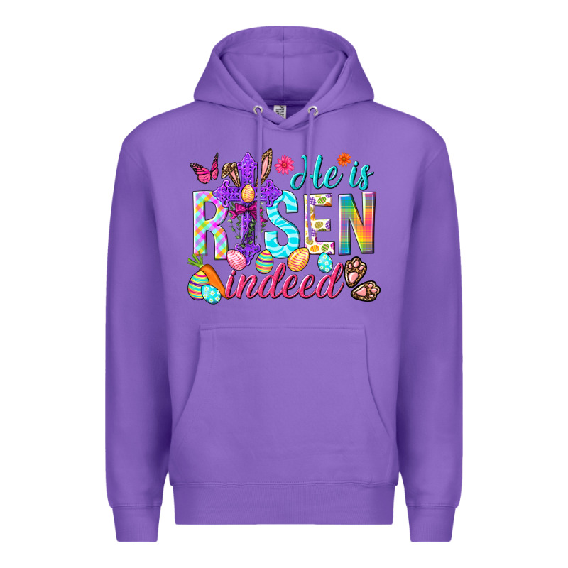 He Is Risen Indeed Happy Easter Day Premium Hoodie by HowdyJamesFarm | Teevron