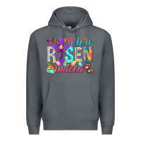 Rock He is risen indeed Happy Easter Day Premium Hoodie - HowdyJamesFarm