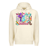 Sandshell He is risen indeed Happy Easter Day Premium Hoodie - HowdyJamesFarm