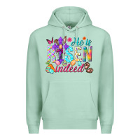 Seafoam He is risen indeed Happy Easter Day Premium Hoodie - HowdyJamesFarm