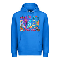 True Royal He is risen indeed Happy Easter Day Premium Hoodie - HowdyJamesFarm