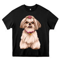 Black shih tzu Heavy Core Tee - Artiststas