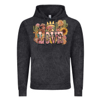 Vintage Black love horse western floral Vintage Hoodie - NancyCooperArtShop