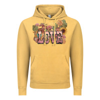 Vintage Mustard love horse western floral Vintage Hoodie - NancyCooperArtShop