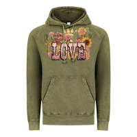 Vintage Olive love horse western floral Vintage Hoodie - NancyCooperArtShop