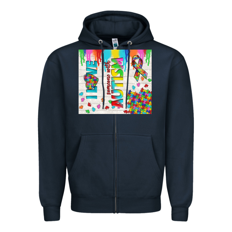 I Love Someone With Autism Zipper Hoodie by TumblerDesignByShophia | Teevron