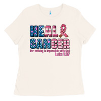 Bone heal cancer with cancer ribbon Ladies Tee - AdoDesignShop