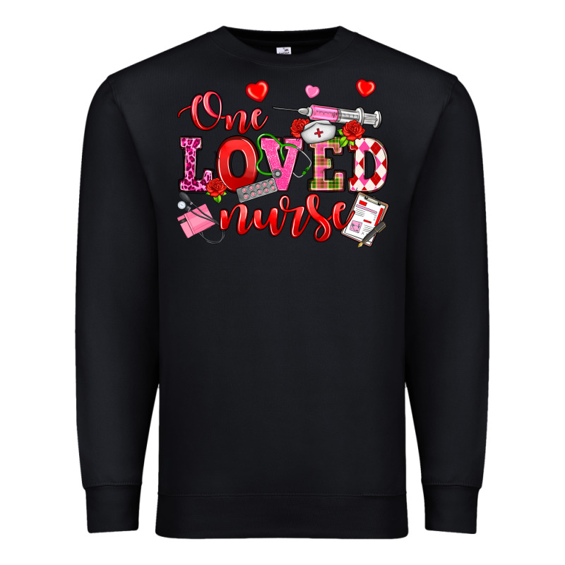 One Loved Nurse Valentine's Day Premium Sweatshirt by OliviaCreatesArt | Teevron