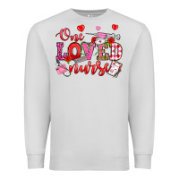 Dove Grey one loved nurse valentine's day Premium Sweatshirt - OliviaCreatesArt