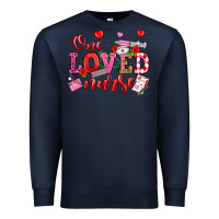 Navy one loved nurse valentine's day Premium Sweatshirt - OliviaCreatesArt