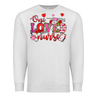 Oatmeal Heather one loved nurse valentine's day Premium Sweatshirt - OliviaCreatesArt