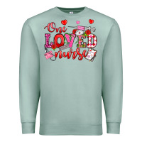 Seafoam one loved nurse valentine's day Premium Sweatshirt - OliviaCreatesArt