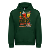 Forest Green 100. Days Of Coffee  Chaos Urban Hoodie - CowhideDigitalArt