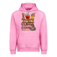 Fuchsia Pink 100. Days Of Coffee  Chaos Urban Hoodie - CowhideDigitalArt