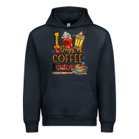 Navy 100. Days Of Coffee  Chaos Urban Hoodie - CowhideDigitalArt