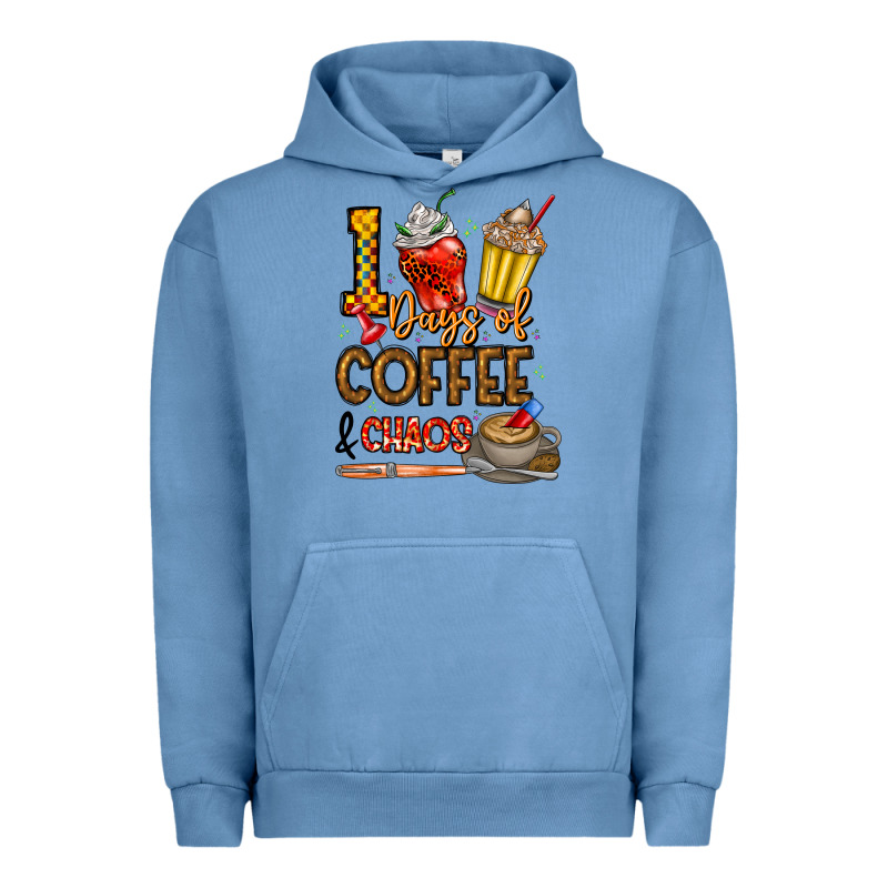 100. Days Of Coffee  Chaos Urban Hoodie by CowhideDigitalArt | Teevron