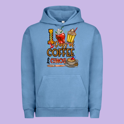 100. Days Of Coffee  Chaos Urban Hoodie Designed By Cowhidedigitalart