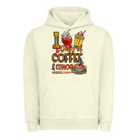 Pigment Pistachio 100. Days Of Coffee  Chaos Urban Hoodie - CowhideDigitalArt