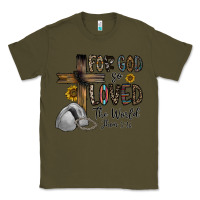 Army Green for god so loved the world jhon Classic Tee - CowhideDigitalArt
