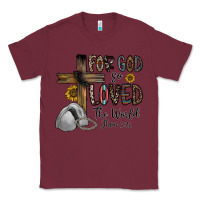 Burgundy for god so loved the world jhon Classic Tee - CowhideDigitalArt