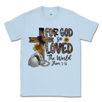 Dusty Blue for god so loved the world jhon Classic Tee - CowhideDigitalArt