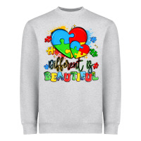 Heather Grey different is beautiful Heavyweight Sweatshirt - Artiststas
