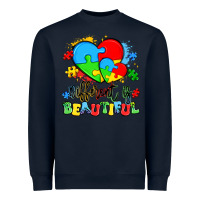 Navy different is beautiful Heavyweight Sweatshirt - Artiststas