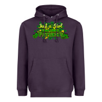 Plum Just a girl who loves St. Patrick's Day Heavyweight Hoodie - HowdyJamesFarm