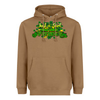 Toasted Coconut Just a girl who loves St. Patrick's Day Heavyweight Hoodie - HowdyJamesFarm