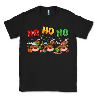 Black ho ho ho reindeer Classic Tee - MaliasSmallBusiness