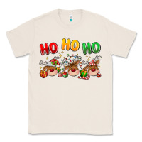 Natural ho ho ho reindeer Classic Tee - MaliasSmallBusiness