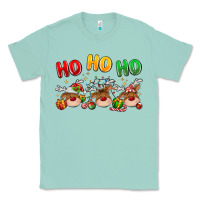 Seafoam ho ho ho reindeer Classic Tee - MaliasSmallBusiness