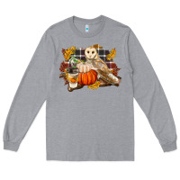 Heather Grey Fall Barn Owl Long Sleeve Tee - LillyAllenDesigns