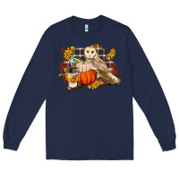 Navy Fall Barn Owl Long Sleeve Tee - LillyAllenDesigns