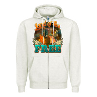 Oatmeal Heather Land of the free 4th of july Zipper Hoodie - HowdyJamesFarm