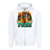 White Land of the free 4th of july Zipper Hoodie - HowdyJamesFarm