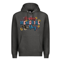 Charcoal Heather Happy memorial day 4th of july Premium Hoodie - CowGirlArtShop